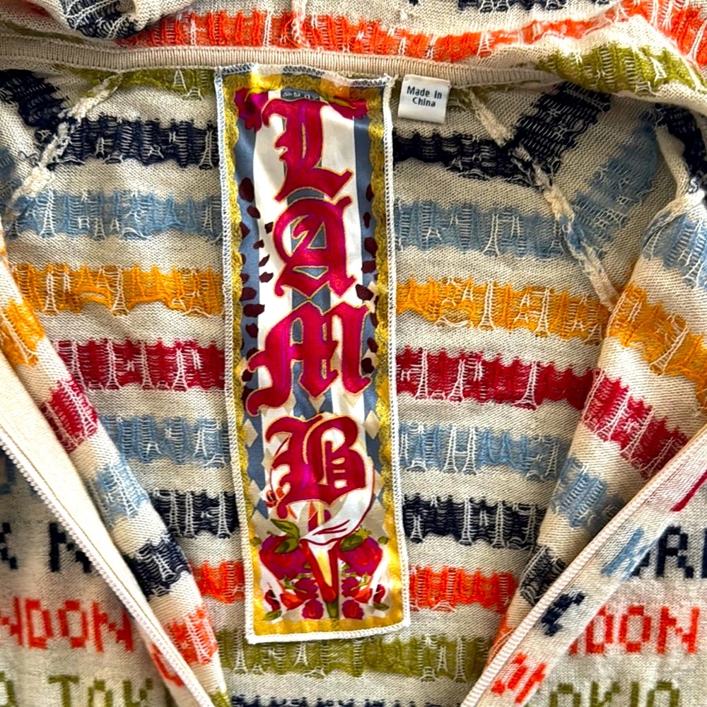 L.A.M.B. 2007 Vintage All Cities Cashmere Zip Up Hoodie - Picture 9 of 16
